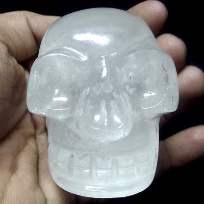 Hand Carved Crystal Semiprecious Gemstone Skulls Carving