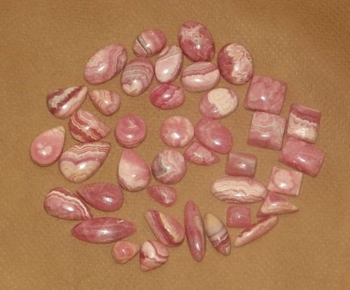 Natural Rhodochrosite Cabochons Semiprecious Gemstones Application: Industrial