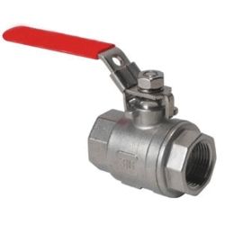 Red And Silver Ball Valve