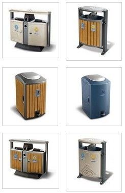 Galvanized Steel Outdoor Litter Bins