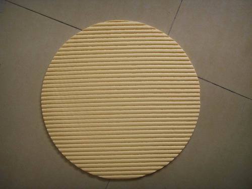 Lovely Indoor And Outdoor Mat - Polyester, 12-24" Diameter, Beige | Water Absorbent, Slip Resistant, Eco-Friendly, Quick Drying