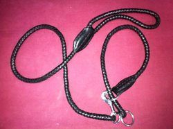Leather Knitted Lead with Collar