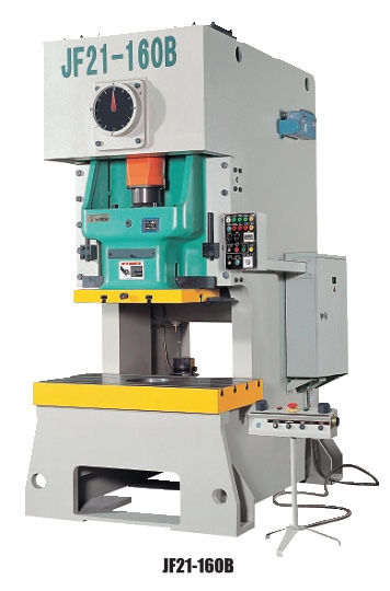 Pneumatic Power Press - Steel Plate, JF21 Series | Features: Combined Pneumatic Clutch, Electric Height Adjustment, PLC Control, Digital Display, Lifting Balance Cylinder, Duplex Valves