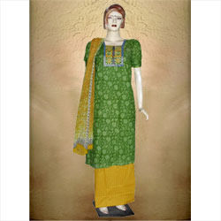 Green Printed Salwar Suits