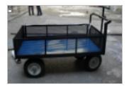 Inflated Tyres Platform Trolly