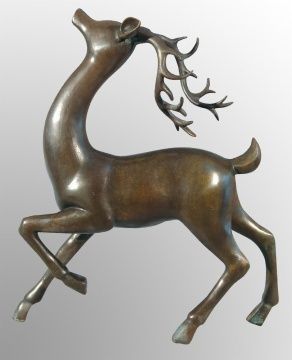 Bronze Reindeer Statue