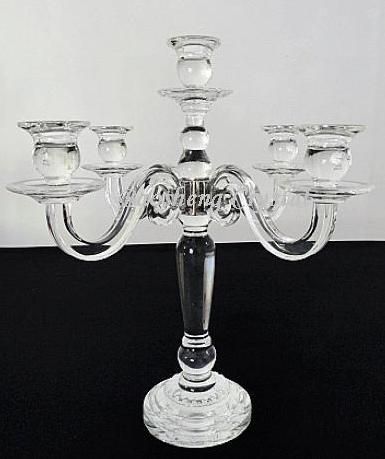 5 Heads Crystal Candelabra For Table Centerpieces (BS-CH 010)