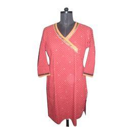 Bandhej Red Kurti