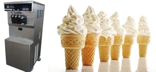 Soft Serve Ice Cream Maker With Three Flavors