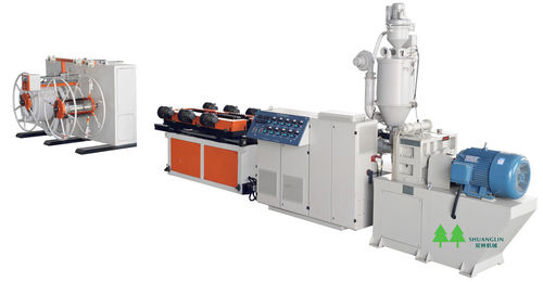 Single Wall Corrugated Pipe Production Line - PVC/PE Material, Includes Twin-Screw Extruder and Forming Machine