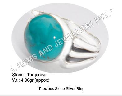 Precious Stone Silver Ring