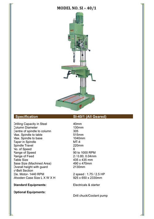 Manual Drilling Machine