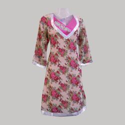 Printed Chiffon Kurtis