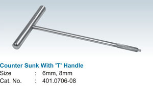 Counter Sunk with "T" Handle