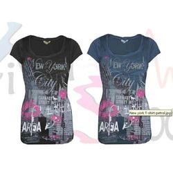 Cream Half Sleeves Ladies T-Shirts