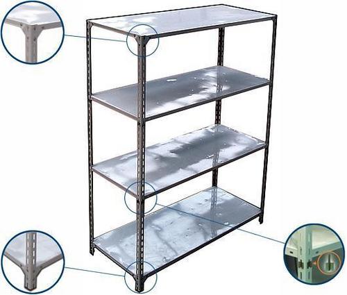 Slotted Angle Rack - High Grade M.S. Material, Sturdy Design for Enhanced Durability