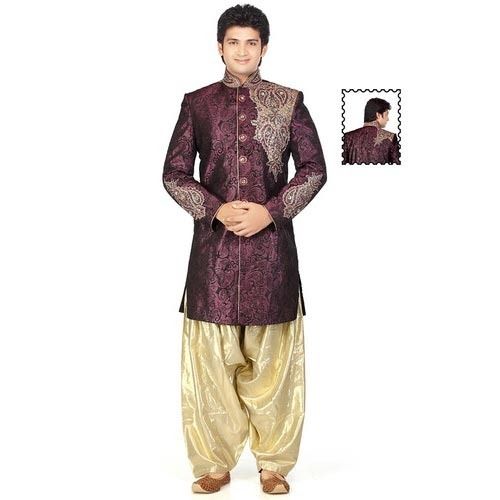 Light Purple Colour Party Wear Mens Cotton Kurta Pajama Collection 1561 -  The Ethnic World