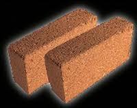 Coir Pith Bricks - Consolidated Fiber Blocks for Soil Conditioning, Aerates and Enhances Vegetation Growth