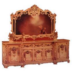 Solid Teak Wood Hand Carved Dressing Table