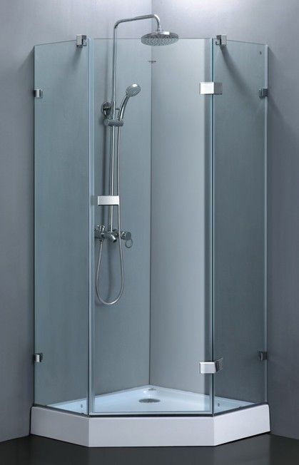 WA Frameless Pentagon Hinged Shower Enclosure