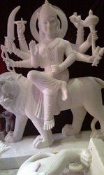 Durga Maa White Marble