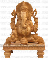 Wooden Chowki Ganesha