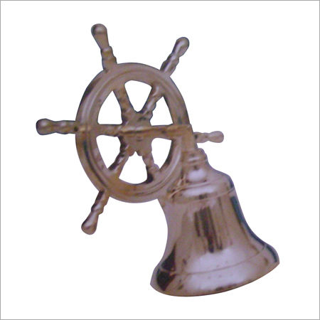 Brass Ship Wheel Bell