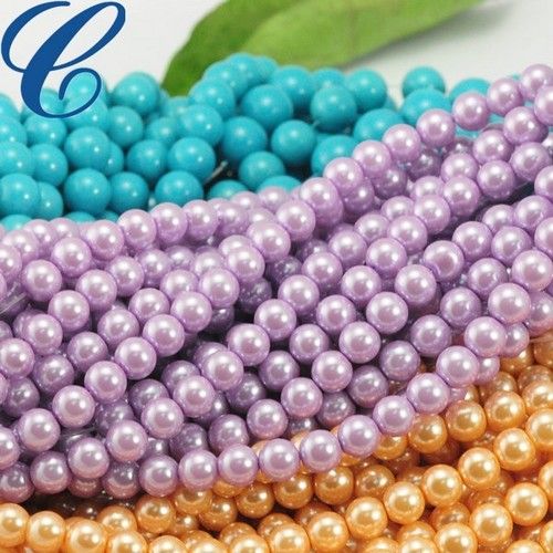 IVA Collection (5mm,500 Pearls) Loose Golden moti Craft Beads with Holes  for Bracelet Necklace Jewellry