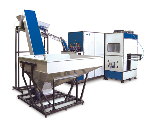 Automatic Blow Molding Machine APF-4 - 4000 bph Productivity, B&R PLC Self-Diagnostic System, Enhanced Cooling, HACCP Compliant Design, Easy Maintenance Solution for Food Industry Standards