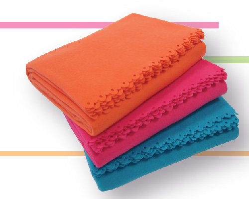 Hi-Pile Coral Solid Fleece Blanket