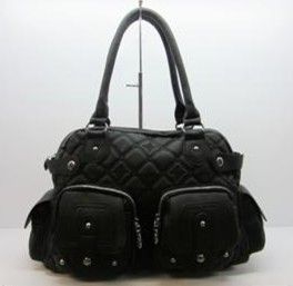 Women Designer Handbag - PU Outer, Nylon Inner | 37x24x13 cm, Elegant Black Design