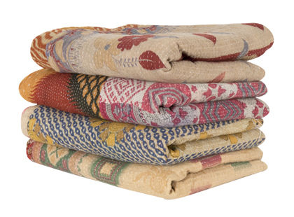 Old Vintage Cotton Kantha Work Quilt