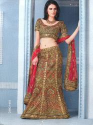 Bridal Ghagra - Fine Quality Raw Fabric, Designer Indian Bridal Wear for Special Occasions, Exotic Look