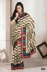 Printed Bhagalpuri Silk Saree