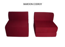 Maroon Codroy Sofa Cum Bed