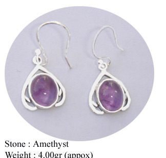 Fancy Amethyst Stone Earring