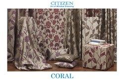 Coral Polyester Curtain