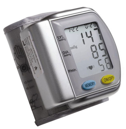 Fully-Auto Digital Wrist Blood Pressure Monitor BP Condition LCD Display