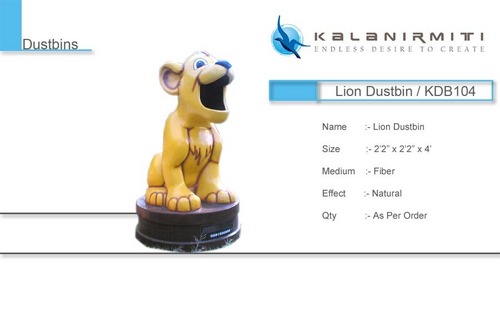 Lion Dustbin