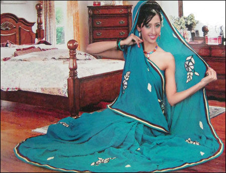 Blue Designer Saree