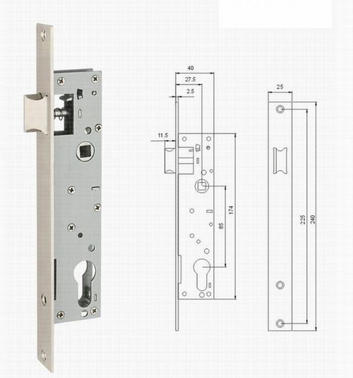 Stainless Steel or Iron Mortise Door Lock Body (8525A)