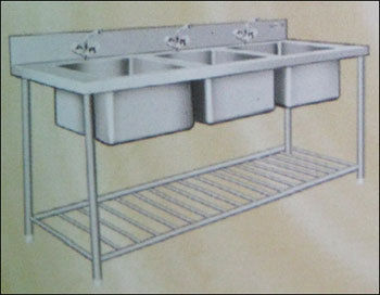 Three Sink Wash Unit