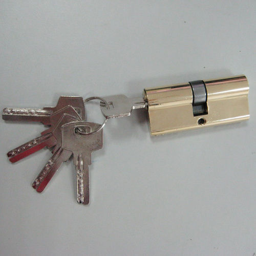 Brass Lock Cylinder With Polish Finish