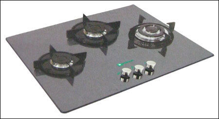 Gas Hobs With Black Glass