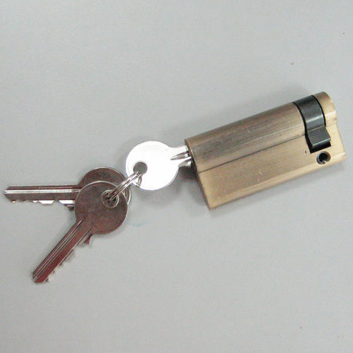 Single Brass Lock Cylinder With Antique Brass Plated