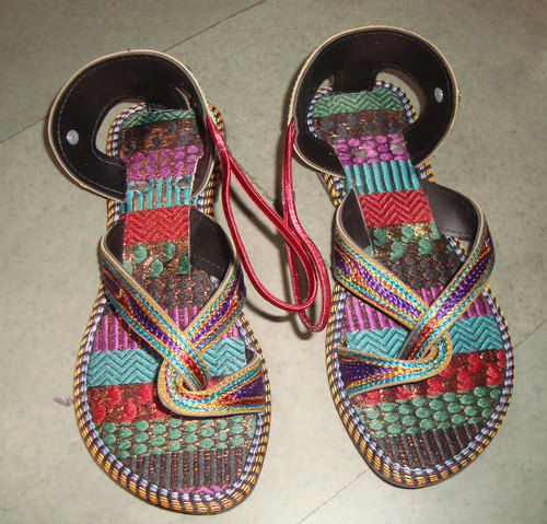 Colourful Jaipuri Leather Sandal