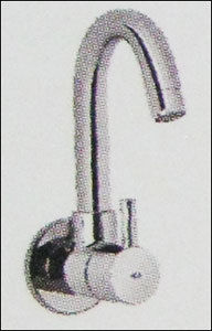 Sink Cock With Swinging Spout And Wall Flange 4522