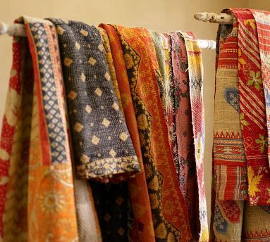 Authentic Indian Old Vintage Kantha Work Quilts