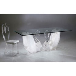 Acrylic Dining Room Table Set