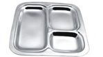 Stainless Steel 3 Compartment Tray